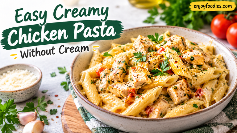 Easy Creamy Chicken Pasta Without Cream