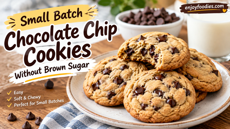 Small Batch Chocolate Chip Cookies Without Brown Sugar