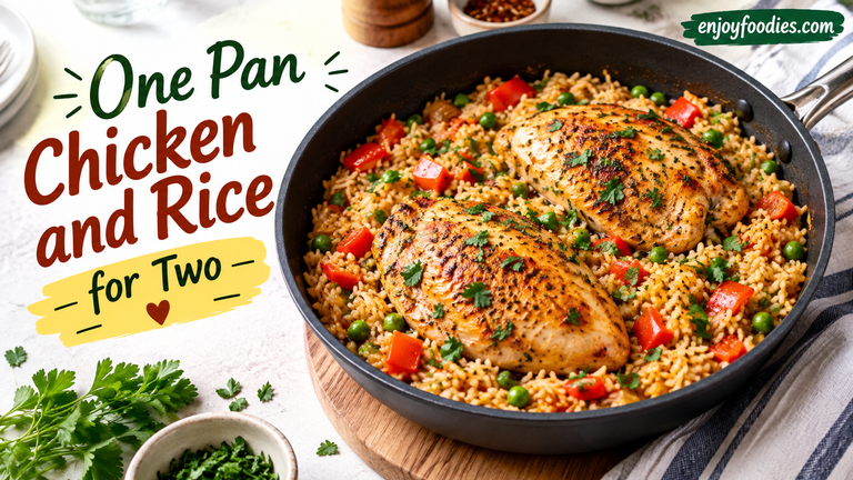 One Pan Chicken and Rice for Two