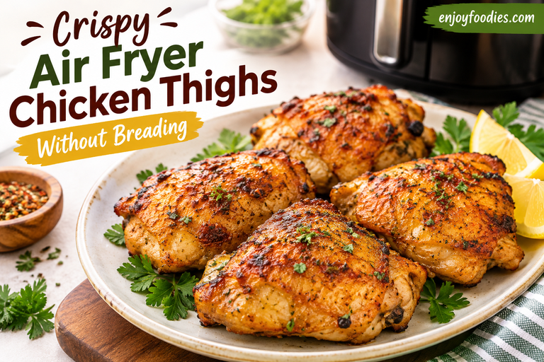 Crispy Air Fryer Chicken Thighs Without Breading