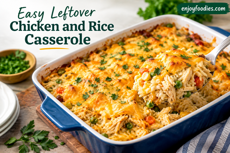 Easy Leftover Chicken and Rice Casserole: A Cozy, Family-Friendly Dinner